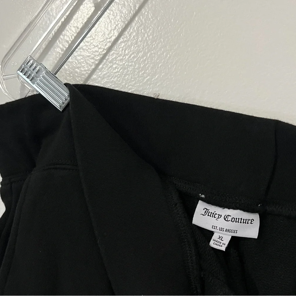 Juicy Couture Black High Waist French Terry Sweat Shorts Size XL - Picture 8 of 9